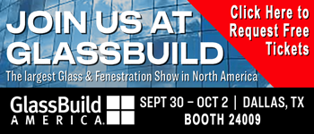 Request free tickets and see us at the GlassBuild 2024 show. 