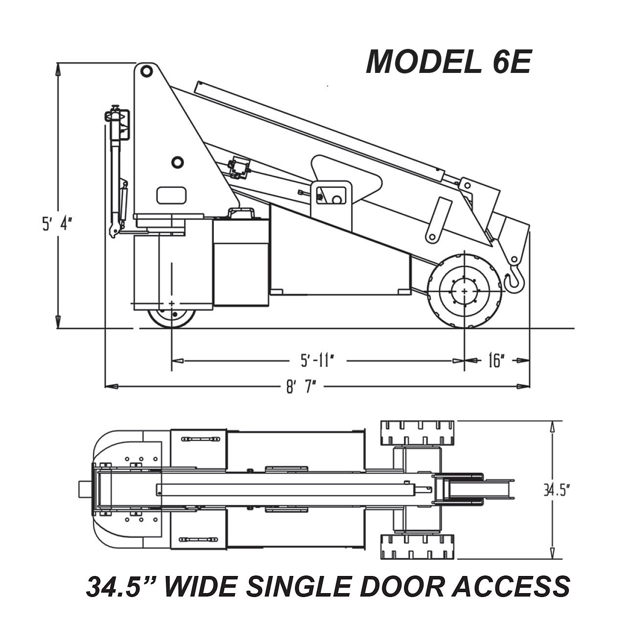 The Brandon 6E Dimensions