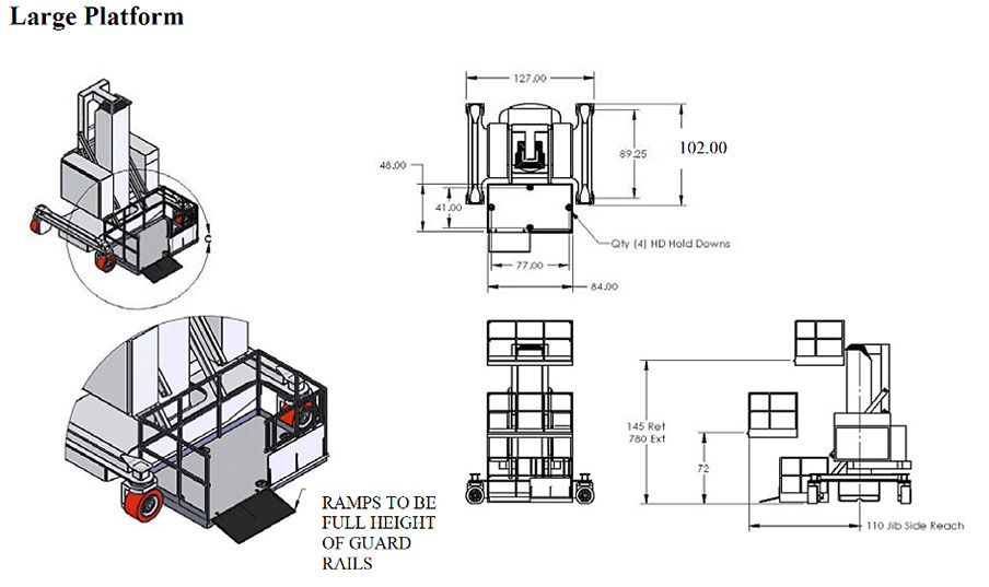 TL65CR Lift Platform Diagram