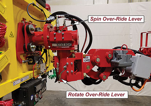 Manual over-ride for quick, precise adjustments